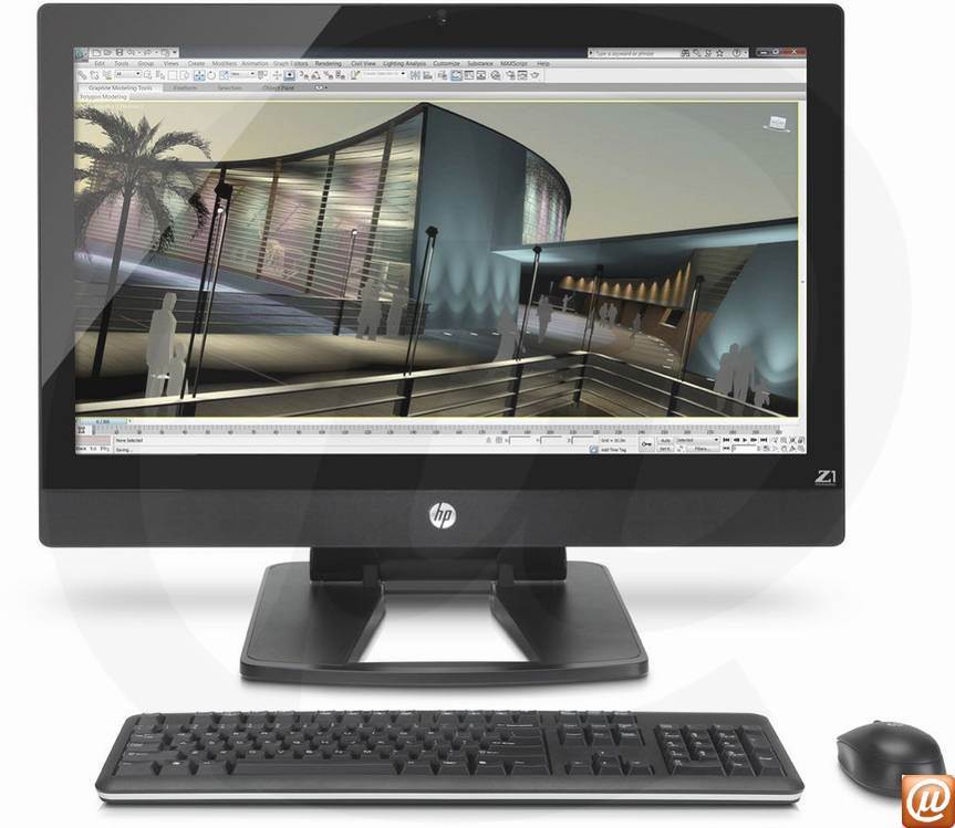 B2B63LA - Desktop-PC de alta performance Workstation All-in-One HP Z1 Xeon Quad-Core E3-1245 (3.30GHz) 4GB 160GB SSD 27" LED Gravador Blu-ray Windows 7 Professional 64 Wi-Fi N USB 3.0